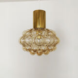 Bubble glass pendant lamp by Helena Tynell for Glashütte Limburg