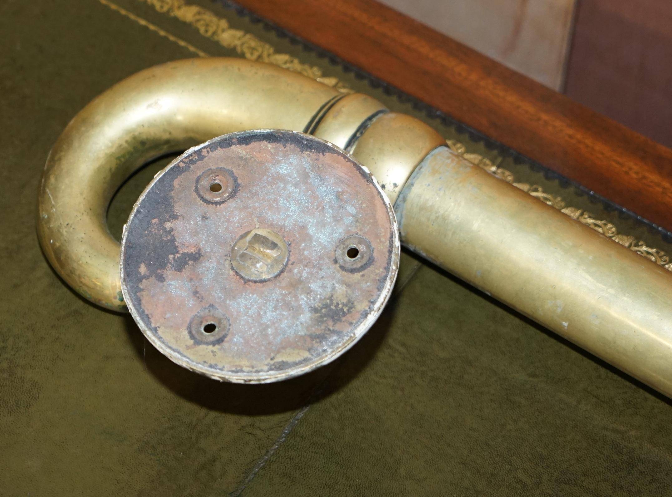 Pair of very large antique Victorian brass door handles.