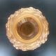 French Art Deco ball vase in orange-pink frosted molded glass - 1930 France