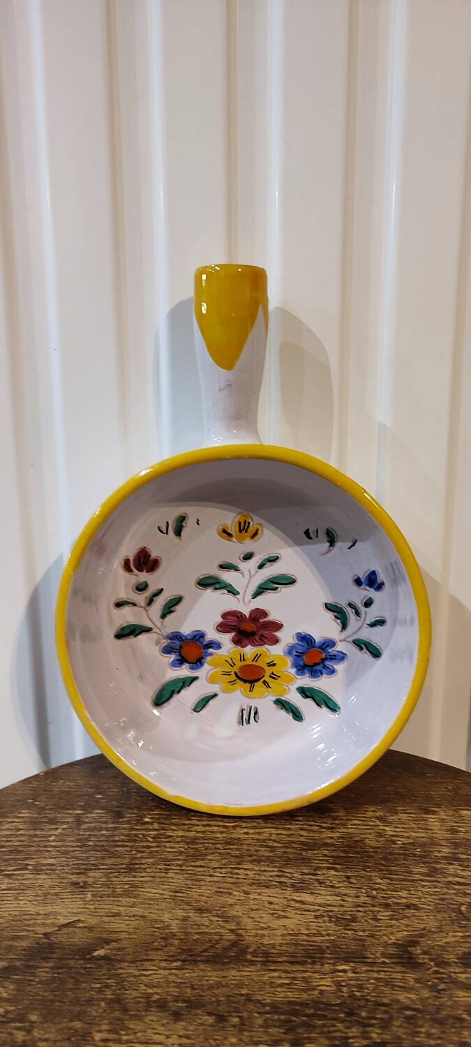 Vallauris ceramic decorative fondue pot