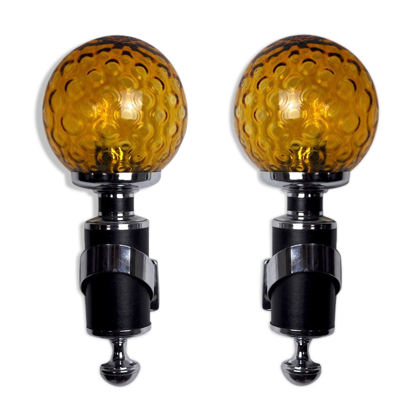 Pair of Murano wall lamps, Italy, 1970