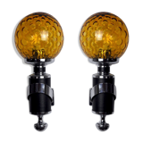 Pair of Murano wall lamps, Italy, 1970