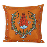 Housse de coussin brodée vintage 51x51 cm