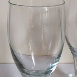 Six XXL blown glass stemmed glasses
