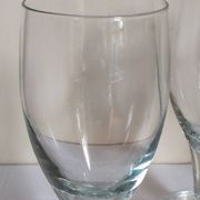 Six verres à pieds en verre soufflé XXL