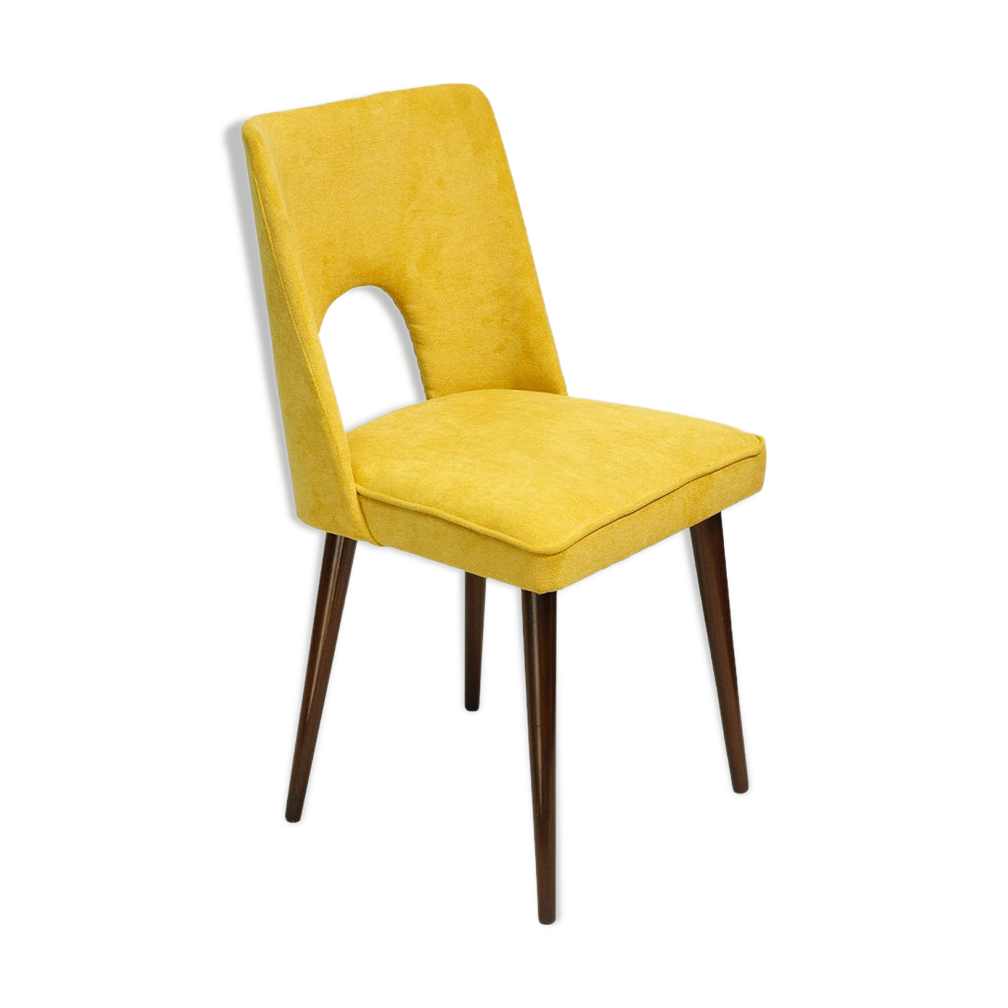 Yellow booster Chair by Leśniewski 1970s