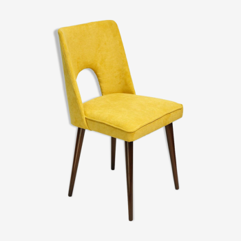 Yellow booster Chair by Leśniewski 1970s