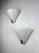 Pair of mid-century conical opal glass wall lights, Italy 1960s