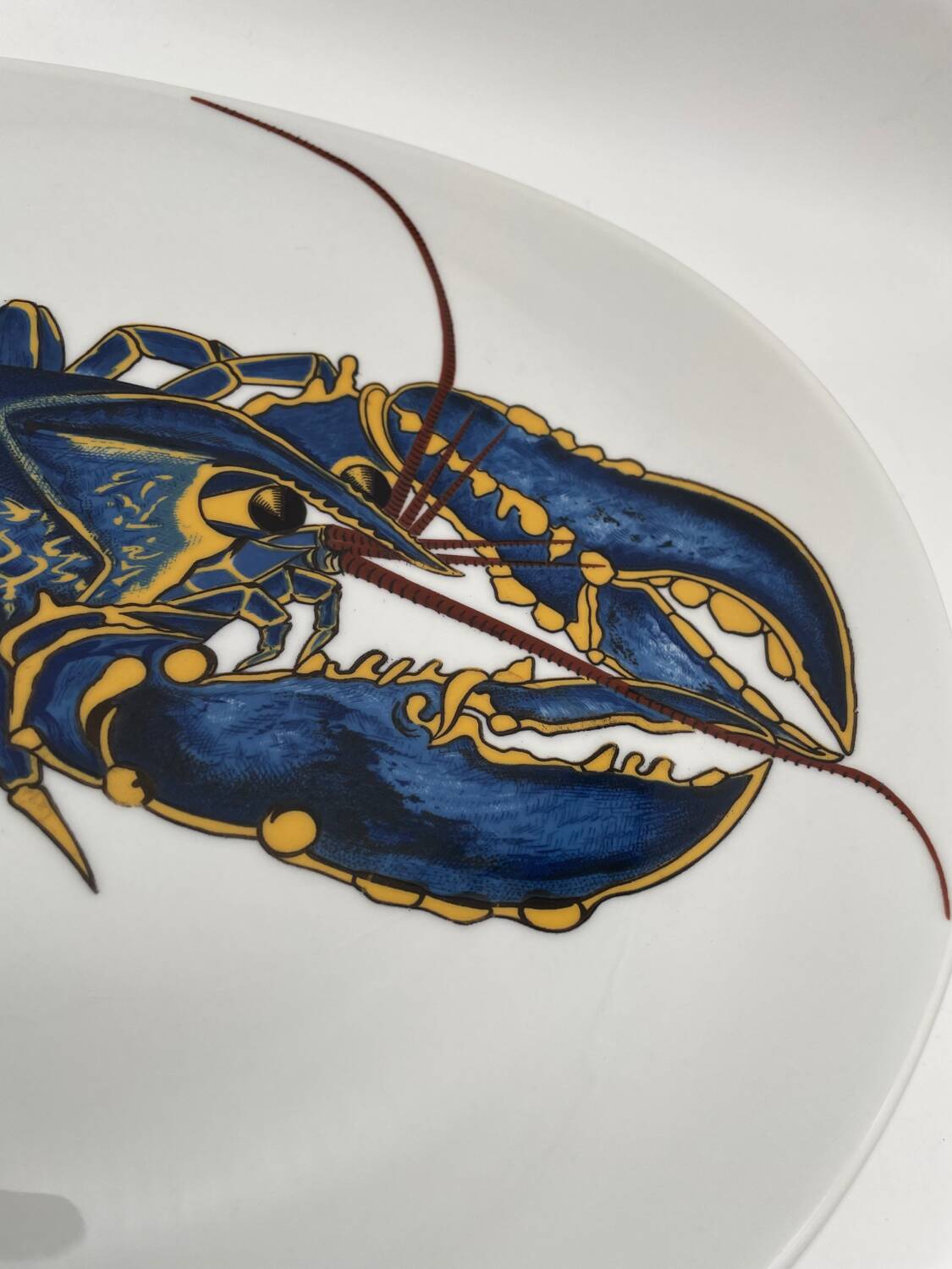 Blue Lobster Plate in Pillivuyt Porcelain