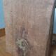 Stool, brutalist side table in solid oak.
