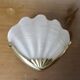 “Shell” wall lamp in gilded brass and frosted glass 1970