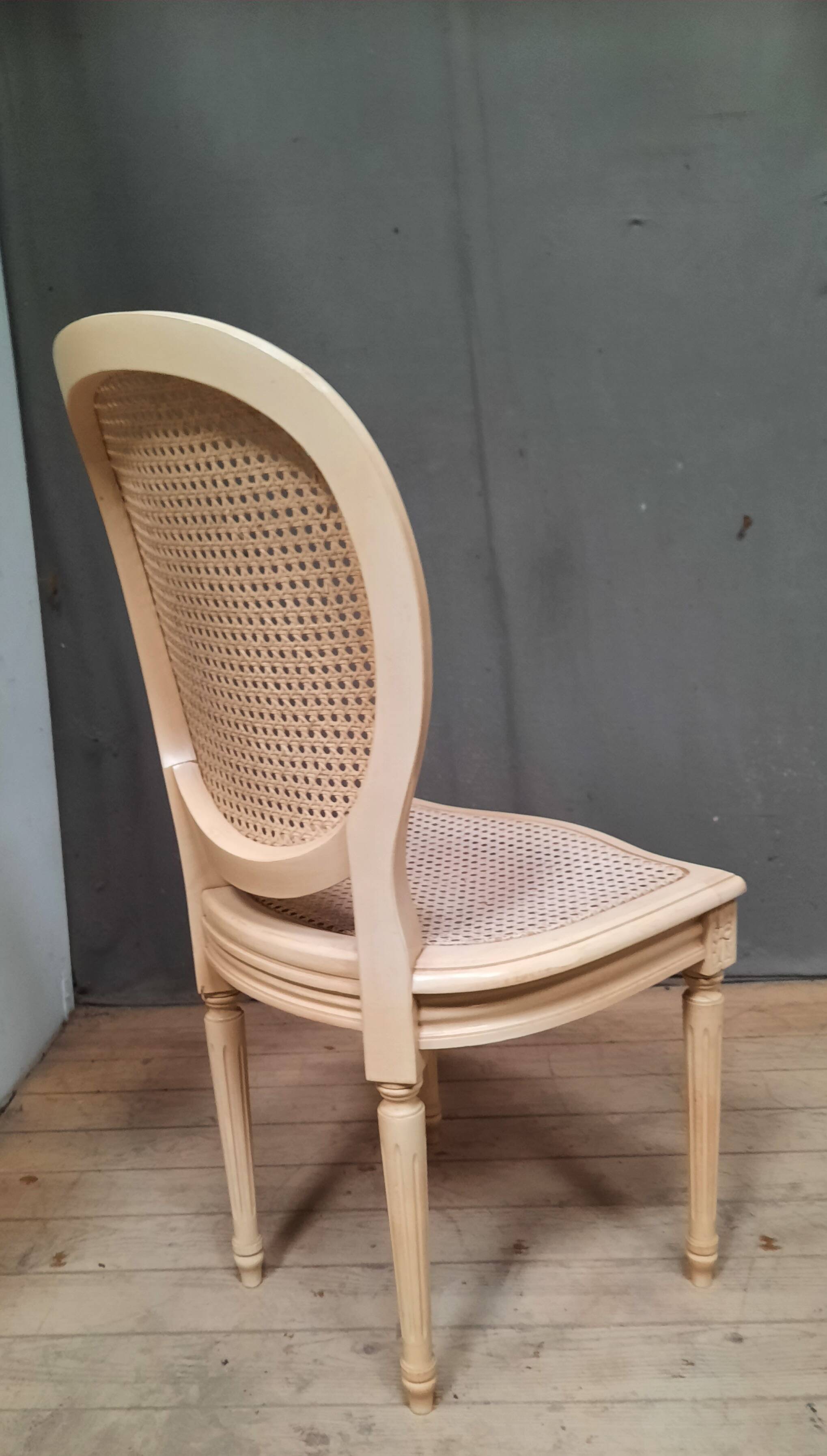 Set of 6 Louis XVI style caned chairs