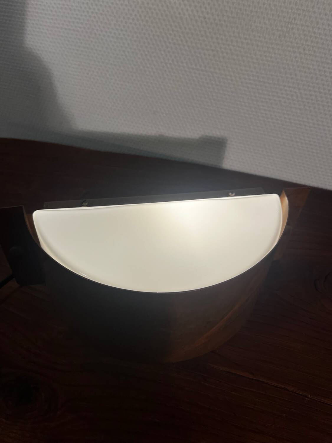 Copper wall light in opaline glass Fanale Italy