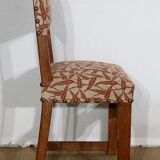 Suite of 4 oak chairs, monastic taste – early twentieth