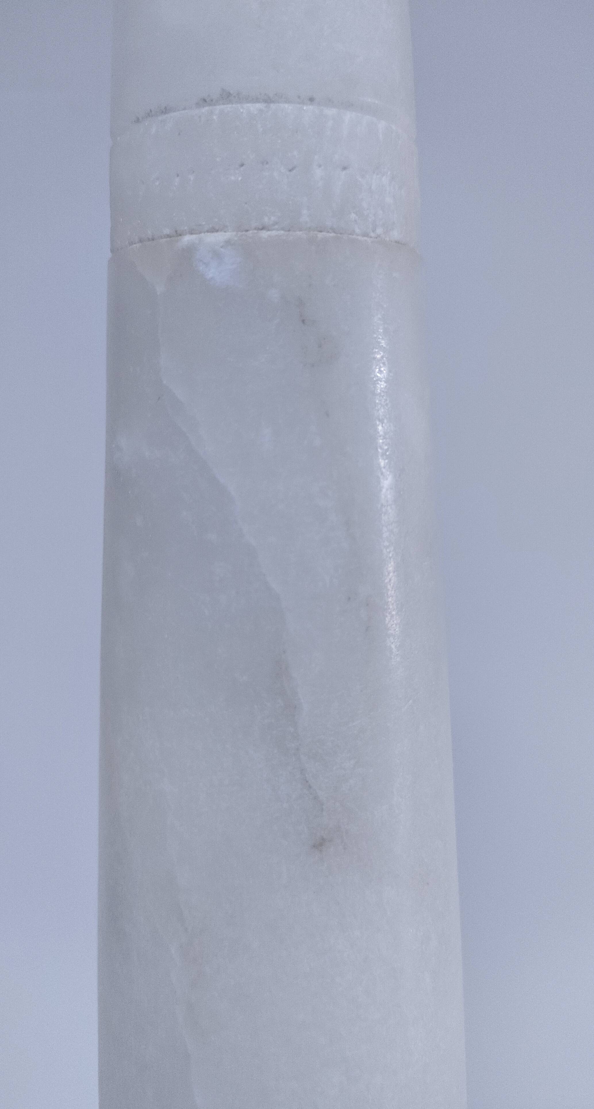 high alabaster vase xl h. 40.5 cm vintage