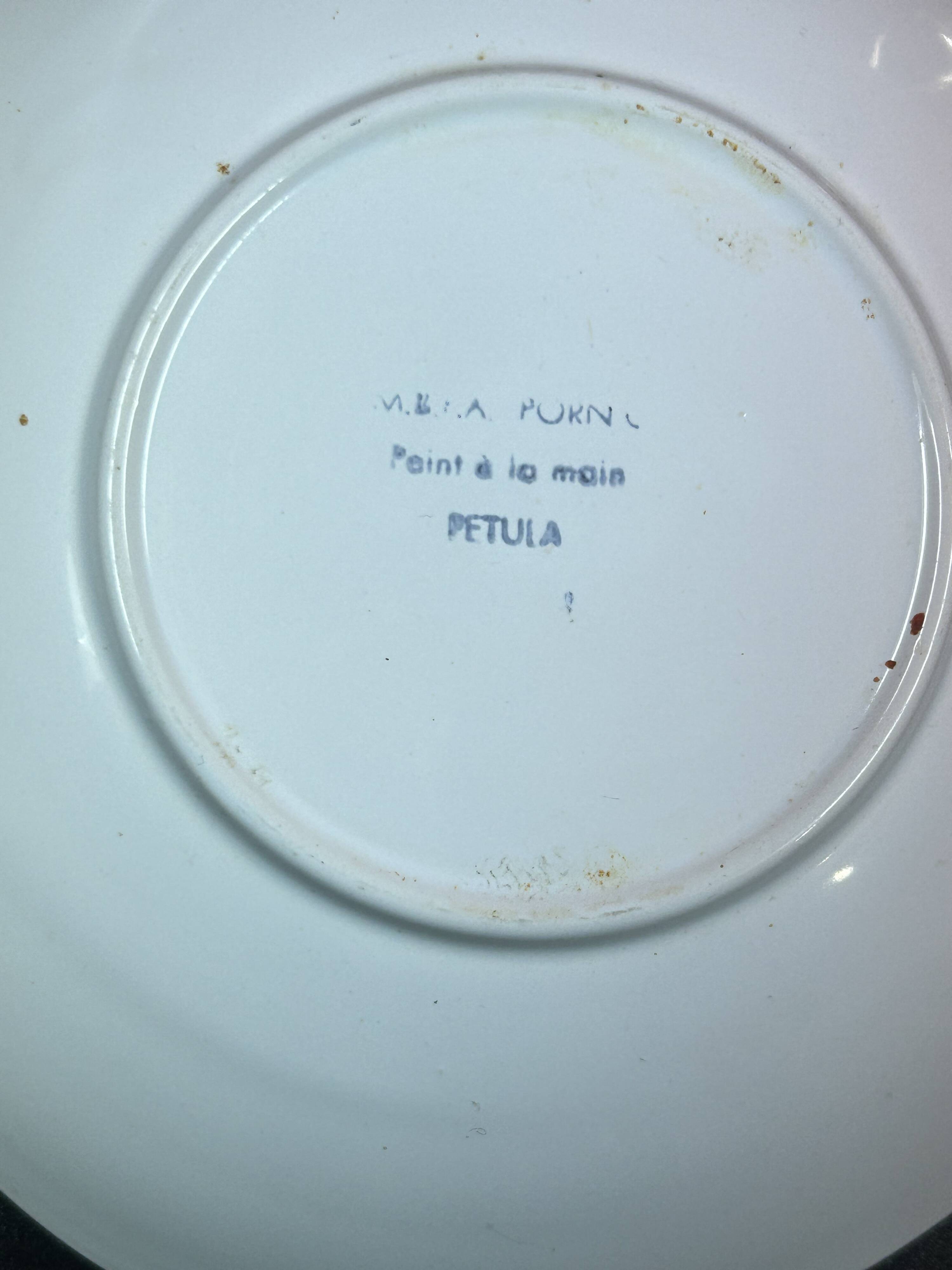 Set of 5 deep plates 21 cm in earthenware from MBFA Pornic model diff.