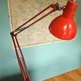 Red articulated workshop lamp