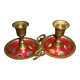 Lot de 2 bougeoirs laiton