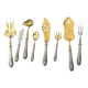 8 servative cutlery in silver metal