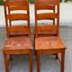 4 solid wood dining chairs in modern country style