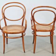 Antique Bentwood Webbing Chairs by Jacob & Josef Kohn for Wiener Werkstätte, Austria, 1890s, Set of 2