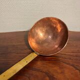 Copper and brass skimmer ladle from the 50s