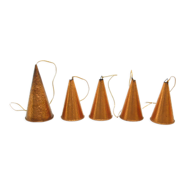 Suspensions coniques par ES Horn Aalestrup, 1970, ensemble (5)