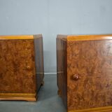 1939s pair of art deco bedside tables, Czechoslovakia