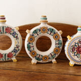 Set of 3 Slovak ceramic soliflores