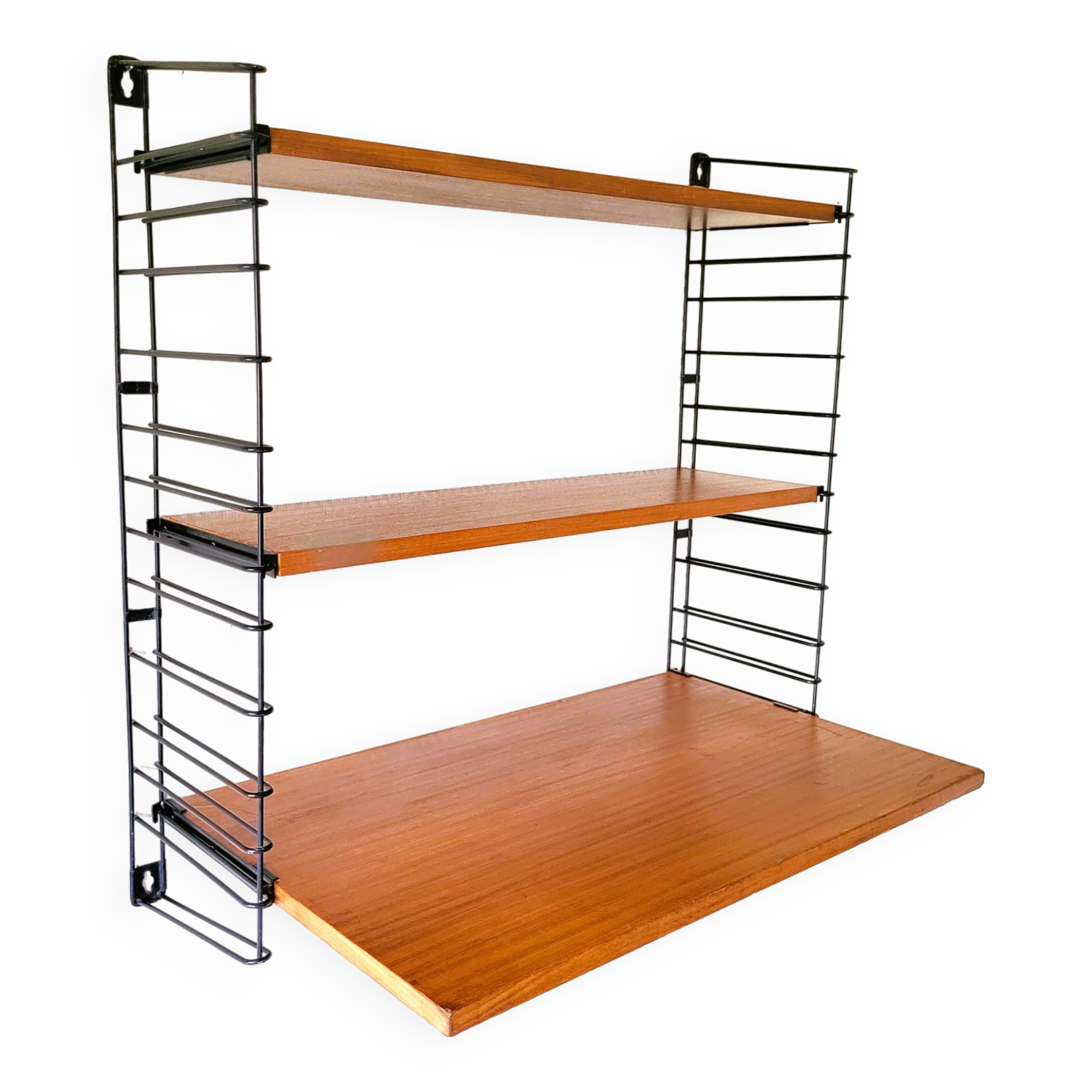 Etagèretomado teck + planche bureau vintage 70s'