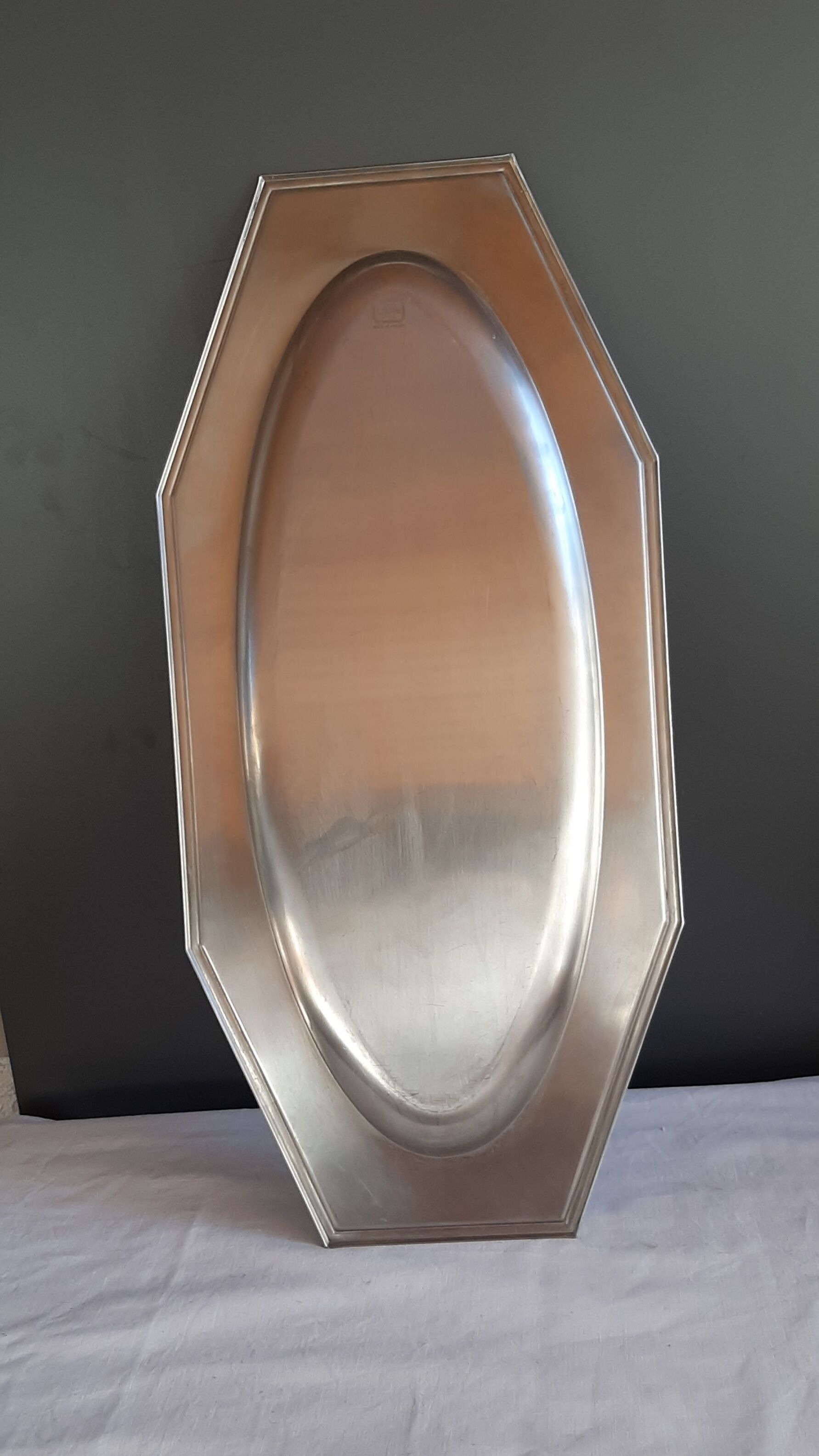 Plat octogonal inox Jean Couzon