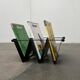 Postmodern Italian metal magazine rack, 1980s