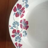 Set of 12 earthenware plates Salins, Nelly red