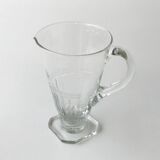 Old wine decanter and matching water pitcher - Crystal - Square model