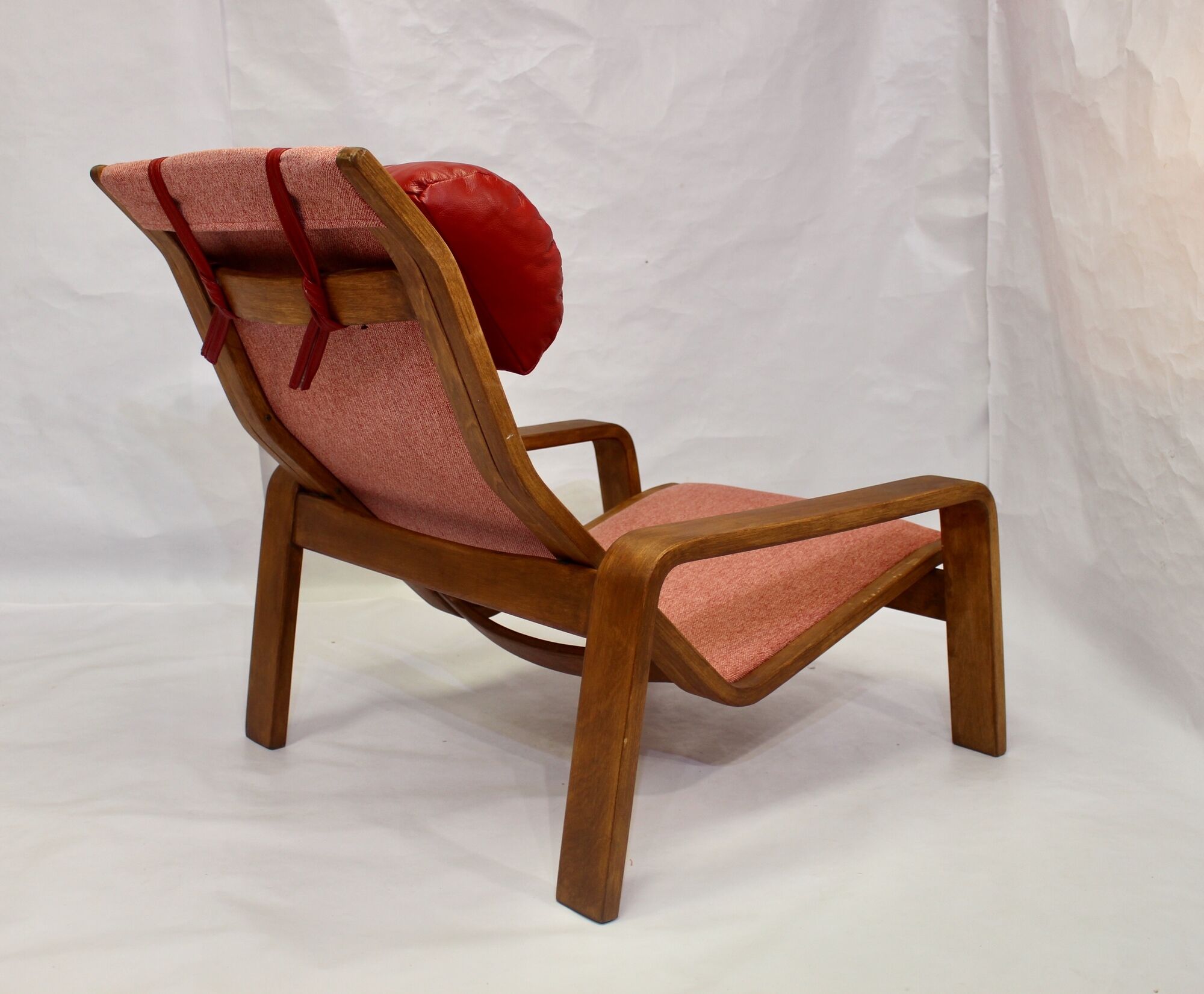 Pulkka chair and ottoman by Ilmari Lappalainen for Asko, 1963