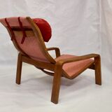 Pulkka chair and ottoman by Ilmari Lappalainen for Asko, 1963