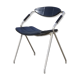 Armchair model "Rugby" design Gilbert Steiner Chrome and Black - 60s