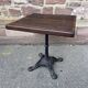 Cast iron & oak terrace pedestal table garden bistro art deco paris