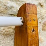 Vintage oak towel rack/wall-mounted bracket, circa 1970s