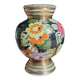 Vintage Ceramic Vase Arte Veneziana, Hand-Painted Flower Decor
