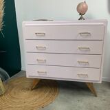 Powder pink vintage dresser