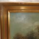 Painting on oil canvas J Evans golden frame landscape