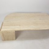 Italian travertine coffee table, 1980s
