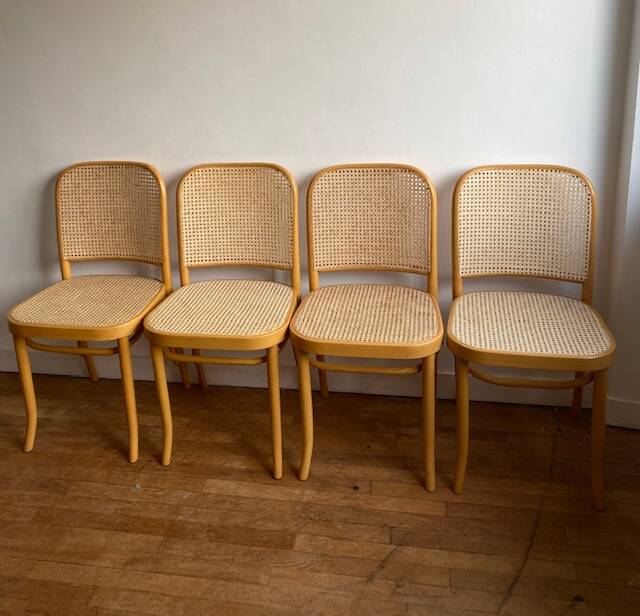 8 vintage cane chairs