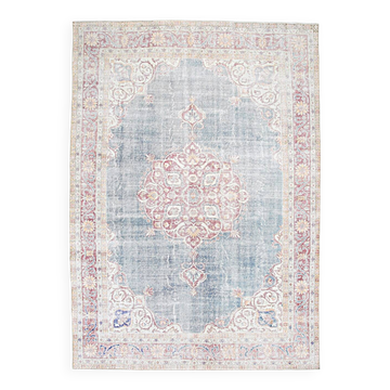 8x11 Light Navy Blue Classic Turkish Vintage Rug, 239x333Cm