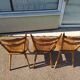 Lot de 3 chaises de bistrot en bois bar vintage