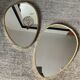 Pair of vintage free-form mirrors from the 60s and 70s