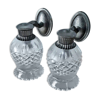 Set of two crystal sconces