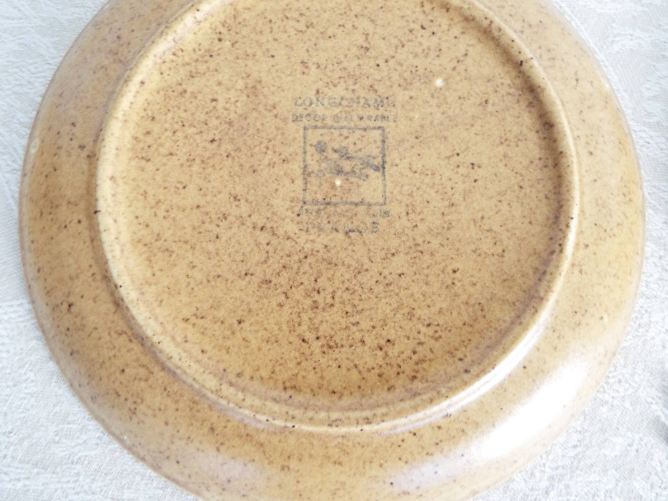 6 Longchamp stoneware dessert plates