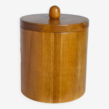 Vintage varnished solid blond wood box